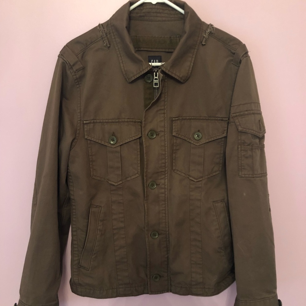 Gap Oversized Utility Jacket (Dark Green)